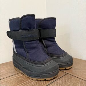 LL Bean Northwood Winter Snow Boots Toddler Unisex Size 7 Navy Blue Lined Shoes